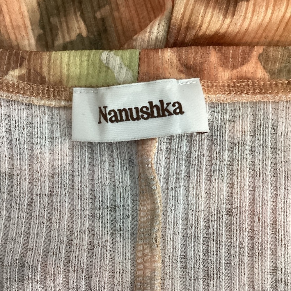 Nanushka Cathleen Watercolor Animal Print Mini Dress Long Sleeve XS - Picture 6 of 7